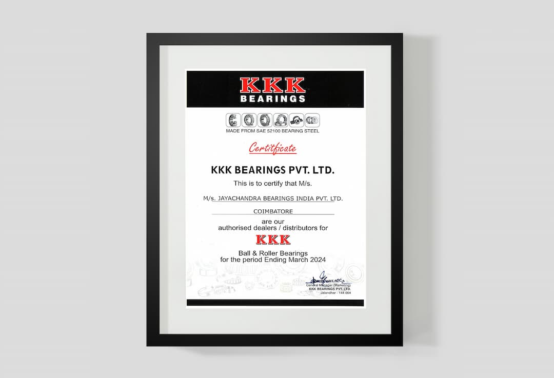 Jayachandra Bearings Certificate 10