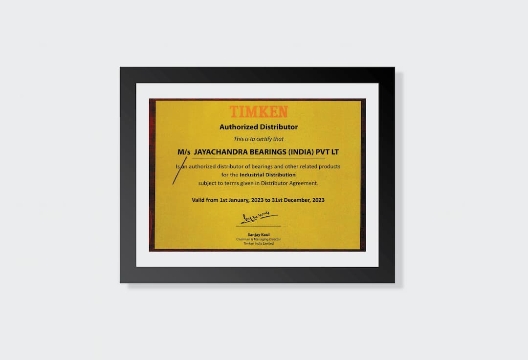 Jayachandra Bearings Certificate 3