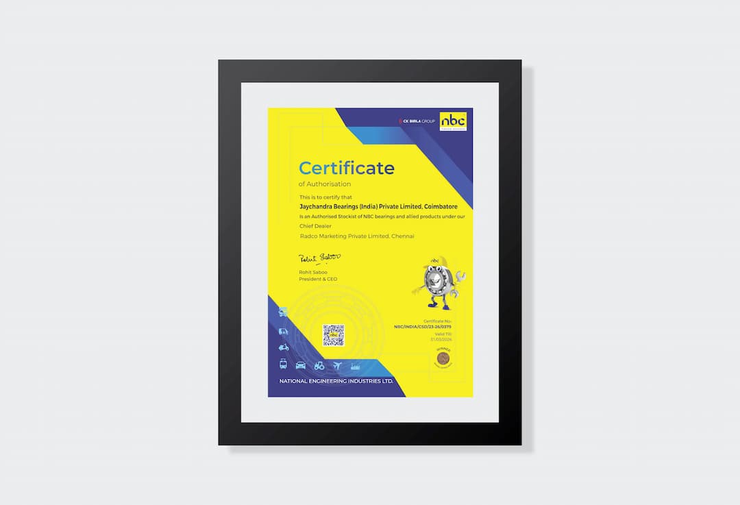 Jayachandra Bearings Certificate 4