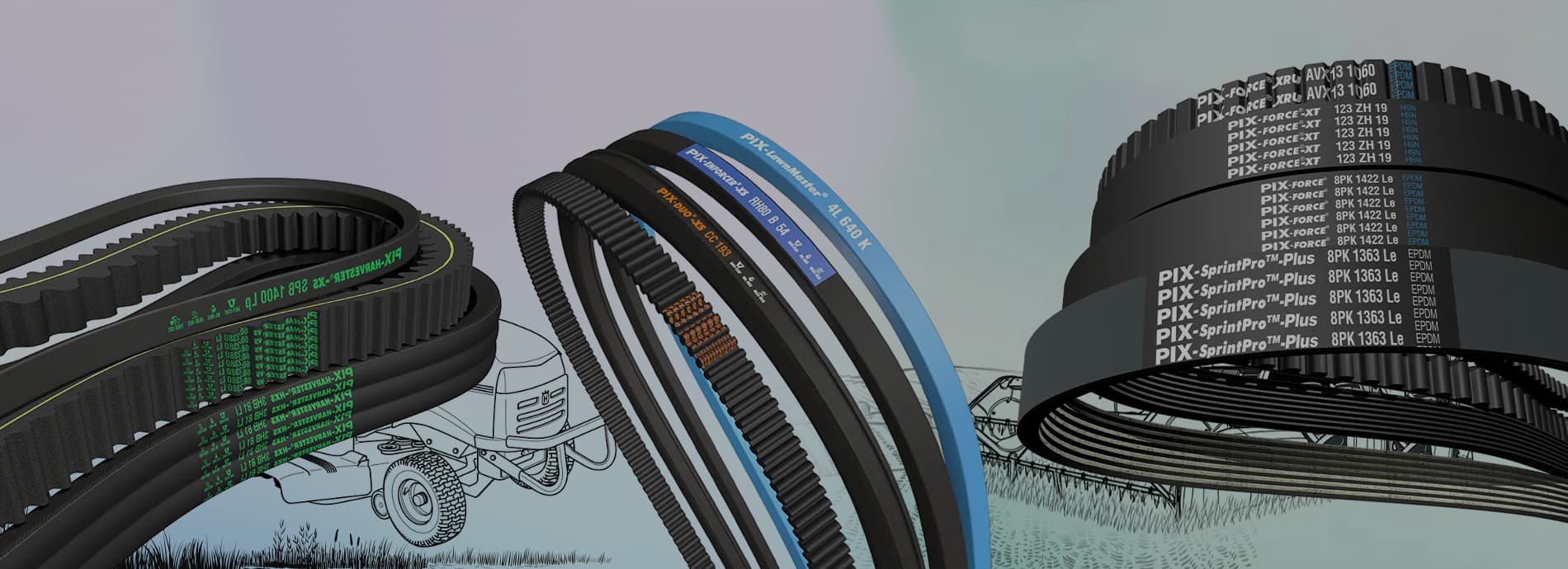 A coiled industrial-grade power transmission belt.