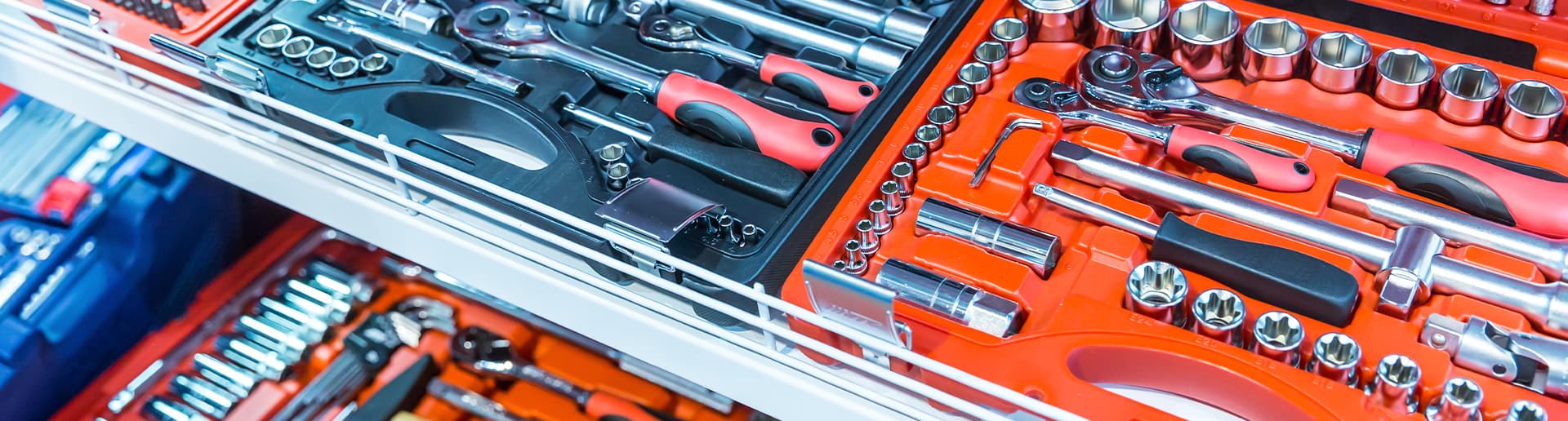 A set of professional industrial tools.