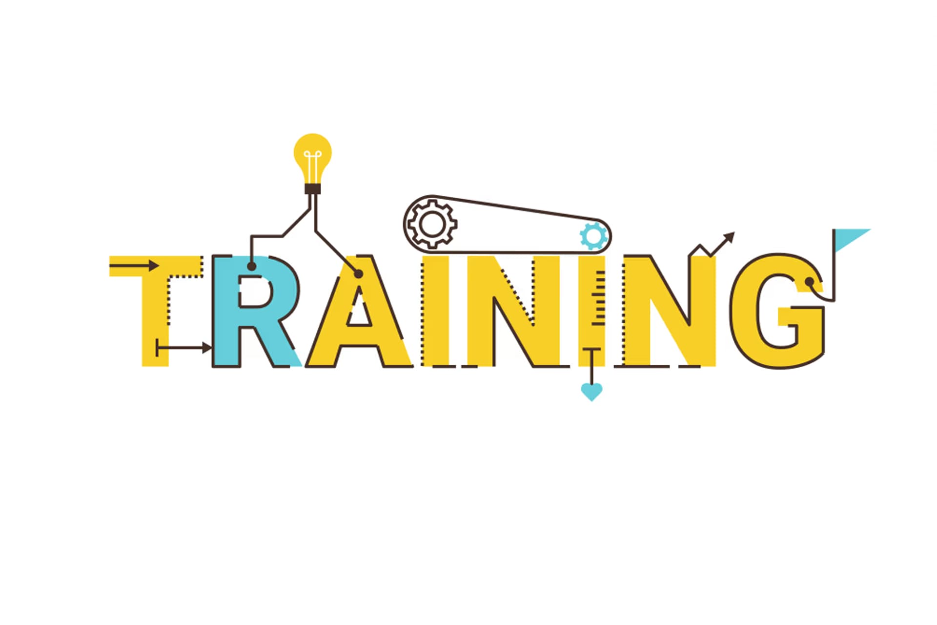 An abstract image representing training and development.